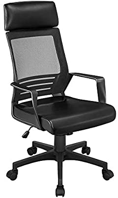 Yaheetech High Back Adjustable Computer Chair (Black) for .99