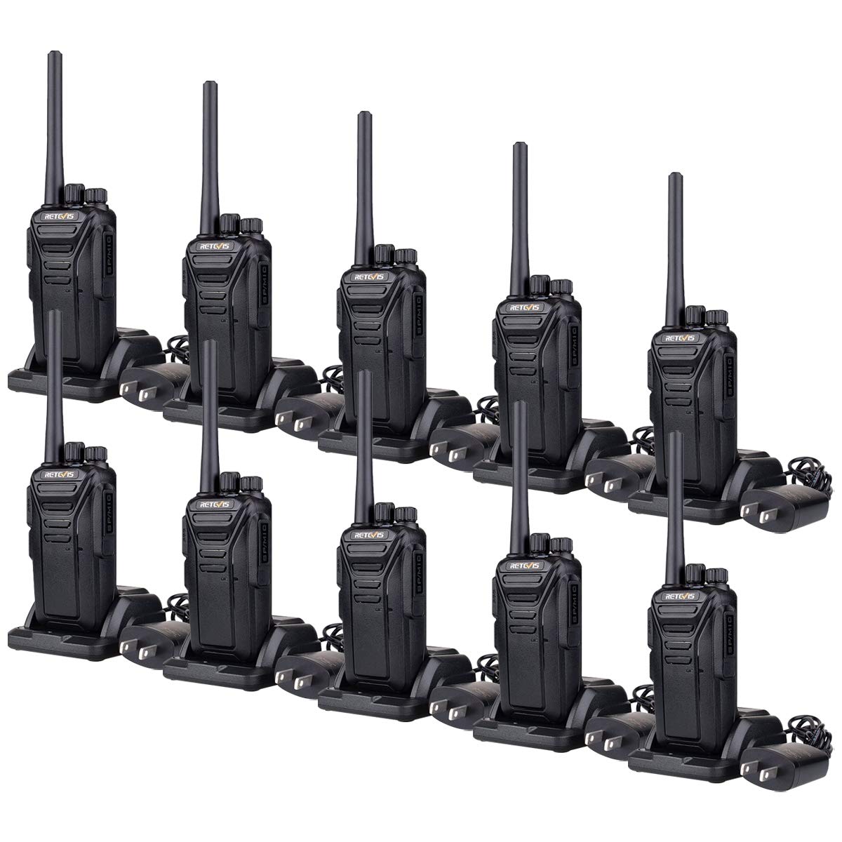 Retevis RT27 Walkie Talkies Rechargeable Long Range for Adults Encryption Security Heavy Duty Two-Way Radios (Black,10 Pack) Retevis RT27 Walkie Talkies Rechargeable Long Range for Adults Encryption Security Heavy Duty Two-Way Radios (Black,10 Pack)
